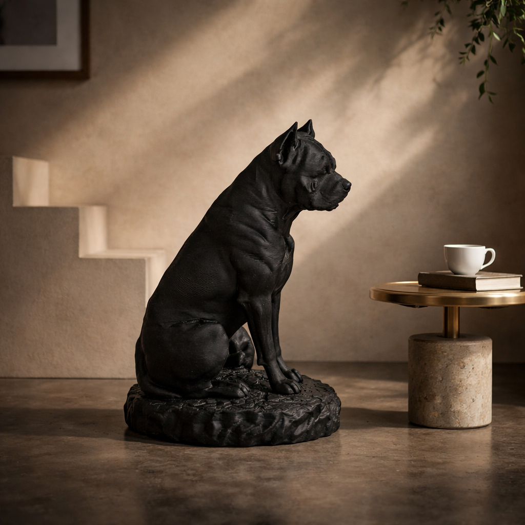 Dekorativna skulptura Cane Corso – moč, mir in zvestoba