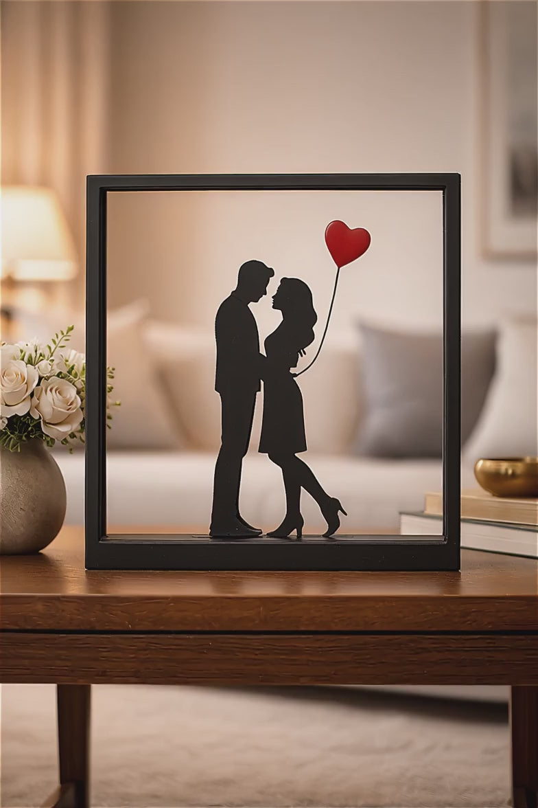 ❤️ Valentine’s Shadow Box – Silhueta ljubezni